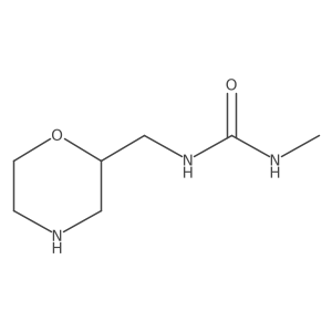 3-Methyl-1-[(morpholin-2-yl)methyl]urea结构式