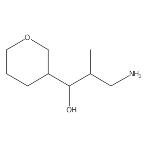 3-Amino-2-methyl-1-(oxan-3-yl)propan-1-ol结构式