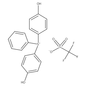 Bis(4-hydroxyphenyl)phenylsulfonium triflate结构式