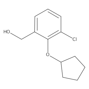 [3-Chloro-2-(cyclopentyloxy)phenyl]methanol结构式