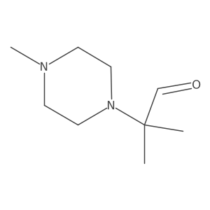2-Methyl-2-(4-methylpiperazin-1-yl)propanal结构式