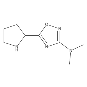 N,N-dimethyl-5-(pyrrolidin-2-yl)-1,2,4-oxadiazol-3-amine Structure