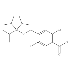 2-Chloro-5-iodo-4-[[[tris(1-methylethyl)silyl]oxy]methyl]benzoic acid结构式