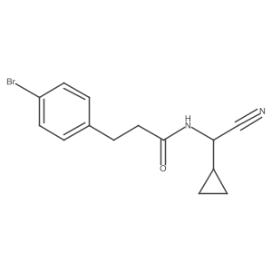 3-(4-Bromophenyl)-N-[cyano(cyclopropyl)methyl]propanamide结构式
