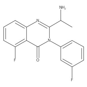 (S)-2-(1-Aminoethyl)-5-fluoro-3-(3-fluorophenyl)quinazolin-4(3H)-one Structure