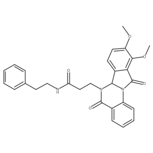 3-(9,10-dimethoxy-5,11-dioxo-6a,11-dihydroisoindolo[2,1-a]quinazolin-6(5H)-yl)-N-(2-phenylethyl)propanamide Structure