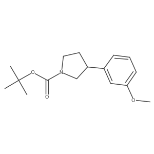 tert-Butyl 3-(3-methoxyphenyl)pyrrolidine-1-carboxylate结构式