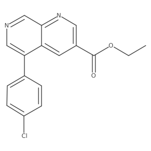 Ethyl 5-(4-chlorophenyl)-1,7-naphthyridine-3-carboxylate结构式
