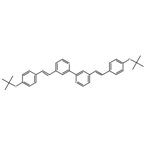 4,4'-Bis((e)-4-(tert-butoxy)styryl)-2,2'-bipyridine结构式