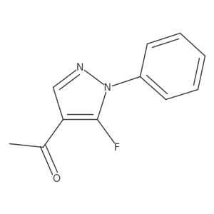 1-(5-fluoro-1-phenyl-1H-pyrazol-4-yl)ethan-1-one Structure