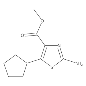Methyl 2-amino-5-cyclopentyl-1,3-thiazole-4-carboxylate Structure