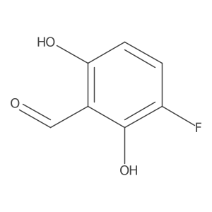 3-Fluoro-2,6-dihydroxybenzaldehyde结构式