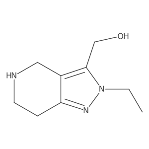 (2-ethyl-4,5,6,7-tetrahydro-2H-pyrazolo[4,3-c]pyridin-3-yl)methanol结构式