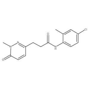 N-(4-chloro-2-methylphenyl)-3-(1-methyl-6-oxo-1,6-dihydropyridazin-3-yl)propanamide结构式