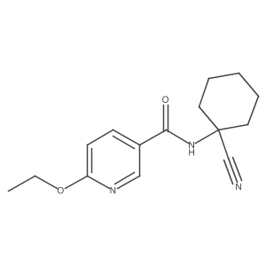 N-(1-cyanocyclohexyl)-6-ethoxypyridine-3-carboxamide结构式