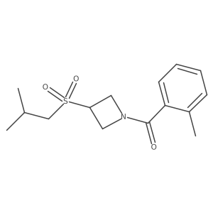 (3-(Isobutylsulfonyl)azetidin-1-yl)(o-tolyl)methanone结构式