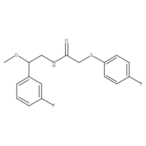 N-(2-(3-fluorophenyl)-2-methoxyethyl)-2-((4-fluorophenyl)thio)acetamide Structure