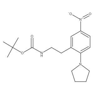 tert-butyl N-[2-(5-nitro-2-pyrrolidin-1-ylphenyl)ethyl]carbamate Structure