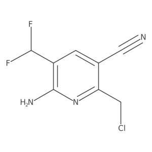 6-Amino-2-(chloromethyl)-5-(difluoromethyl)nicotinonitrile结构式