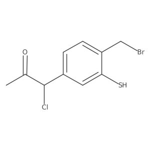 1-(4-(Bromomethyl)-3-mercaptophenyl)-1-chloropropan-2-one Structure