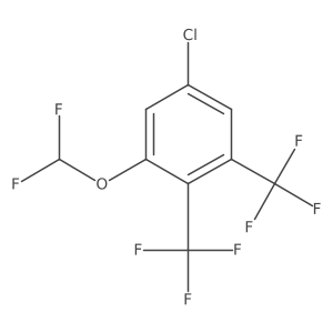 1,2-Bis(trifluoromethyl)-5-chloro-3-(difluoromethoxy)benzene Structure