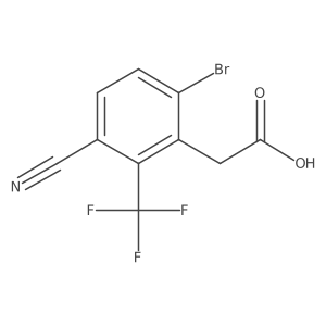 6-Bromo-3-cyano-2-(trifluoromethyl)phenylacetic acid Structure