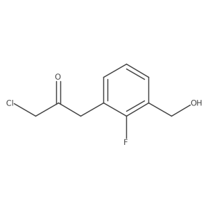 1-Chloro-3-(2-fluoro-3-(hydroxymethyl)phenyl)propan-2-one Structure