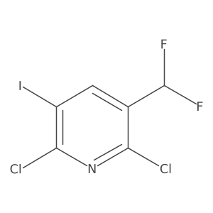 2,6-Dichloro-3-(difluoromethyl)-5-iodopyridine Structure