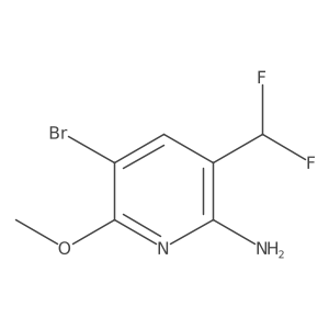 5-Bromo-3-(difluoromethyl)-6-methoxypyridin-2-amine结构式
