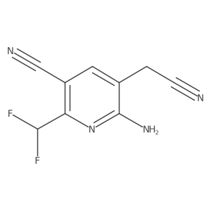6-Amino-5-(cyanomethyl)-2-(difluoromethyl)nicotinonitrile结构式