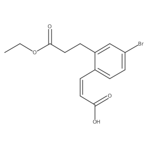 3-(4-Bromo-2-(3-ethoxy-3-oxopropyl)phenyl)acrylic acid Structure