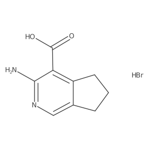 3-amino-5H,6H,7H-cyclopenta[c]pyridine-4-carboxylic acid hydrobromide Structure