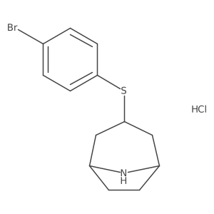 3-[(4-Bromophenyl)sulfanyl]-8-azabicyclo[3.2.1]octane hydrochloride结构式