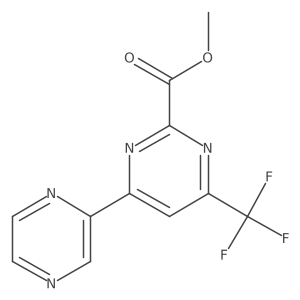 Methyl 4-(pyrazin-2-yl)-6-(trifluoromethyl)pyrimidine-2-carboxylate结构式