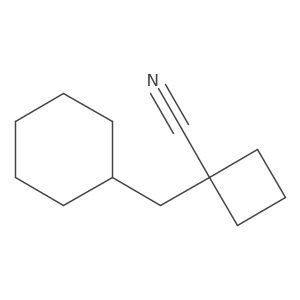 1-(Cyclohexylmethyl)cyclobutane-1-carbonitrile结构式