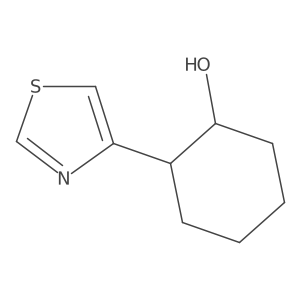 2-(1,3-Thiazol-4-yl)cyclohexan-1-ol结构式