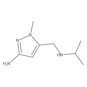 1-methyl-5-{[(propan-2-yl)amino]methyl}-1H-pyrazol-3-amine Structure