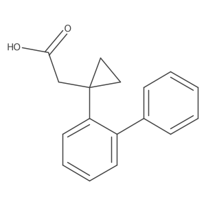 2-[1-(2-Phenylphenyl)cyclopropyl]acetic acid结构式