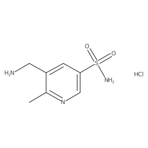 5-(Aminomethyl)-6-methylpyridine-3-sulfonamide hydrochloride结构式