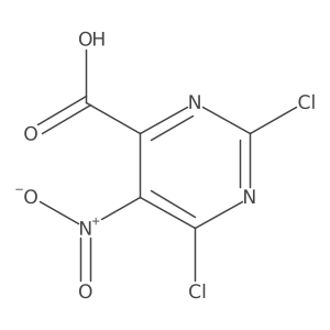 2,6-Dichloro-5-nitropyrimidine-4-carboxylic acid结构式