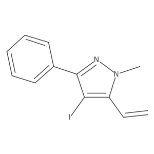4-Iodo-1-methyl-3-phenyl-5-vinyl-1H-pyrazole Structure