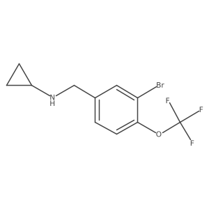 (3-Bromo-4-trifluoromethoxy-benzyl)-cyclopropyl-amine Structure