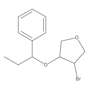 3-Bromo-4-(1-phenylpropoxy)oxolane结构式