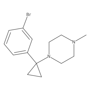 1-(1-(3-Bromophenyl)cyclopropyl)-4-methylpiperazine结构式