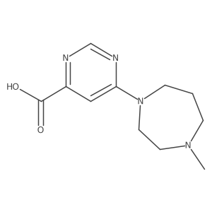 6-(4-Methyl-1,4-diazepan-1-yl)pyrimidine-4-carboxylic acid Structure