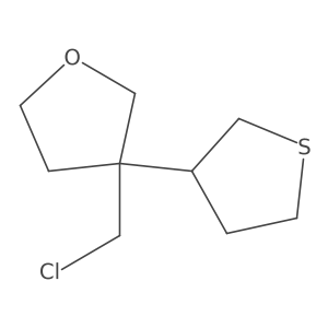 3-(Chloromethyl)-3-(thiolan-3-yl)oxolane结构式