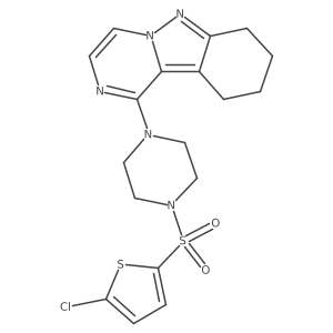 1-(4-((5-Chlorothiophen-2-yl)sulfonyl)piperazin-1-yl)-7,8,9,10-tetrahydropyrazino[1,2-b]indazole Structure