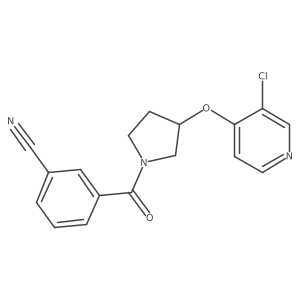 3-(3-((3-Chloropyridin-4-yl)oxy)pyrrolidine-1-carbonyl)benzonitrile结构式