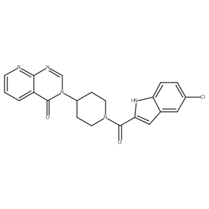 3-(1-(5-chloro-1H-indole-2-carbonyl)piperidin-4-yl)pyrido[2,3-d]pyrimidin-4(3H)-one Structure