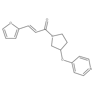 (E)-3-(furan-2-yl)-1-(3-(pyridin-4-yloxy)pyrrolidin-1-yl)prop-2-en-1-one Structure